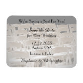 Save the Date Sepia Wedding Chairs Magnet (Horizontal)