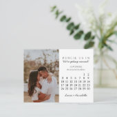 Save the Date September 2023 Monatlicher Kalender Postkarte (Stehend Vorderseite)