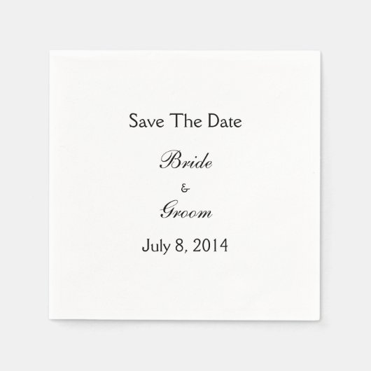 Save The Date Serviette (Vorderseite)
