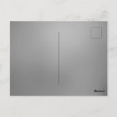 Save the Date Silber und Schwarz Postkarte (Rückseite)