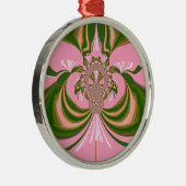 Save The Date Silbernes Ornament (Rechts)