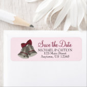 Save the Date Silver Bell Wedding Bells Labels (Insitu)