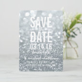 Save The Date | Silver Glit Fab (Stehend Vorderseite)