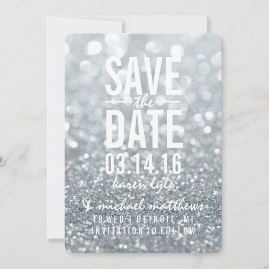 Save The Date | Silver Glit Fab (Vorderseite)