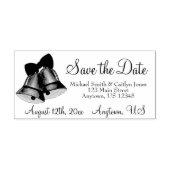 Save the Date Silver Wedding Bells Personalisiert Gummistempel (Prägung)