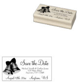 Save the Date Silver Wedding Bells Personalisiert Gummistempel (Stempel)