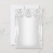 Save the Date Silver White Einladung (Rückseite)