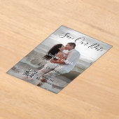 Save the date simple minimal QR scan code details Acryleinladungen (Ablage )