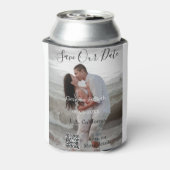 Save the date simple minimal QR scan code details Dosenkühler (Kanne Rückseite)