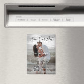 Save the date simple minimal QR scan code details  Magnet (In Situ (Geschirrspüler))