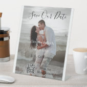 Save the date simple minimal QR scan code details  Sockelschild (In Situ)