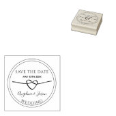 Save the Date Simple Rope Heart Wedple Gummistempel (Stempel)