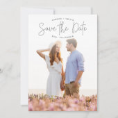 Save the Date skizziertes vertikales Foto (Vorderseite)