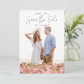 Save the Date skizziertes vertikales Foto (Stehend Vorderseite)