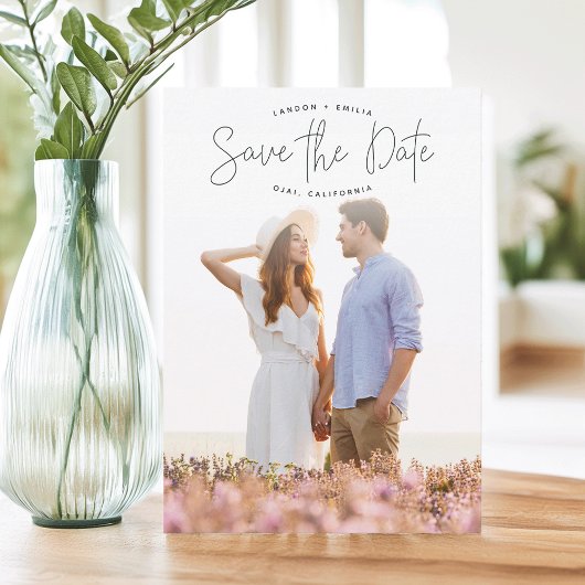 Save the Date skizziertes vertikales Foto