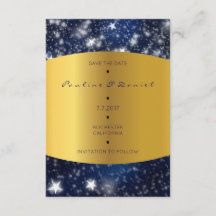 Save the Date Sky Night Stars Gold