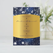 Save the Date Sky Night Stars Gold (Stehend Vorderseite)