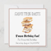 Save the Date S'mores Spaß 6. Geburtstag (Vorderseite)