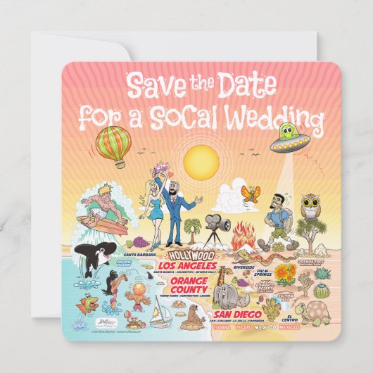 Save the Date SoCal Einladung (Vorderseite)