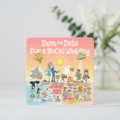 Save the Date SoCal Einladung (Stehend Vorderseite)