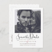 Save the Date, Sofortkamera-Foto Ankündigungspostkarte (Vorne/Hinten)