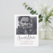 Save the Date, Sofortkamera-Foto Ankündigungspostkarte (Stehend Vorderseite)