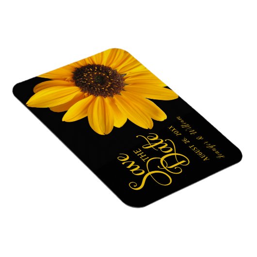 Save the Date, Sonnenblume Magnet (Rechte Seite)