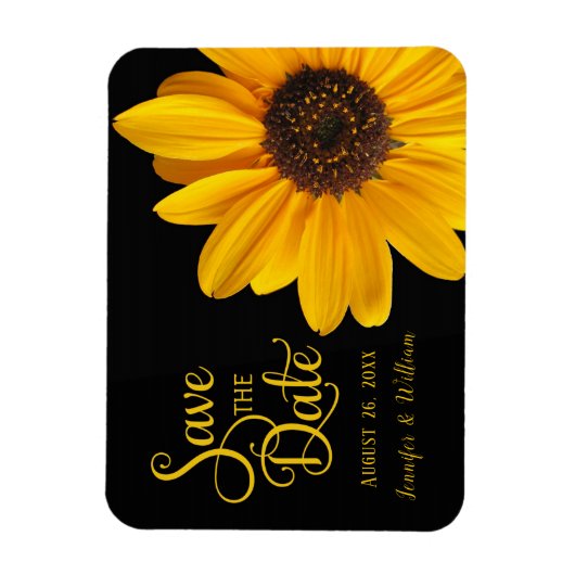 Save the Date, Sonnenblume Magnet (Vertikal)