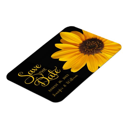 Save the Date, Sonnenblume Magnet (Linke Seite)