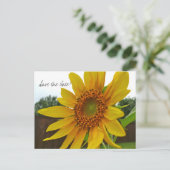 Save the Date Sonnenblume Postkarte (Stehend Vorderseite)