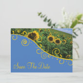 Save the Date - Sonnenblumen (Stehend Vorderseite)