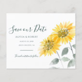 Save the Date Sonnenblumen - Ankündigung (Vorderseite)