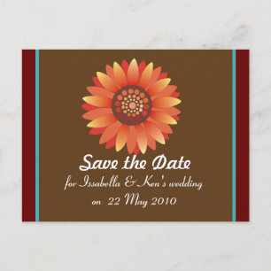 Save the Date Sonnenblumen-Postkarte Ankündigungspostkarte