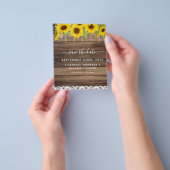 Save the Date Sonnenblumen Rustikale Einladung Flyer (Gruppe)