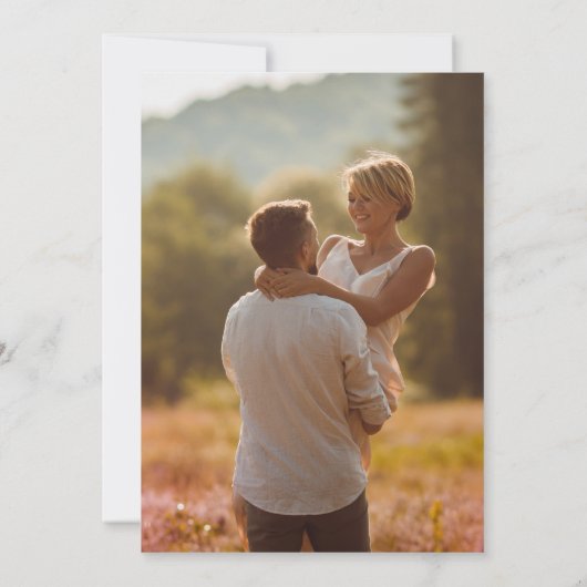 Save The Date. Sonnenblumen Rustikales Hochzeitsse Einladung (Rückseite)