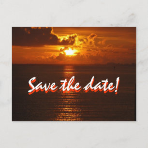 Save the Date Sonnenuntergang Ankündigungspostkarte