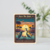Save The Date | South Carolina Einladung Postkarte (Stehend Vorderseite)