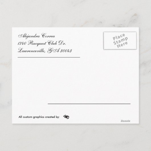 Save the Date (Spanisch) Ankündigungspostkarte (Rückseite)