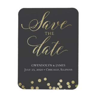 Save the Date Sparkle Magnet