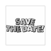 SAVE THE DATE Spaß Retro Comic Pop Kunst Gummistempel (Prägung)