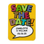 SAVE THE DATE Spaß Retro Comic Pop Kunst Magnet (Vertikal)