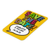SAVE THE DATE Spaß Retro Comic Pop Kunst Magnet (Linke Seite)