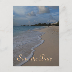 Save the Date spezielle Strand-Hochzeit Ankündigungspostkarte
