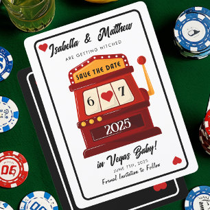 Save the Date Spielautomat Las Vegas Casino Einladung