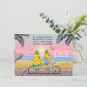 Save the Date spielerische Ananas (Stehend Vorderseite)
