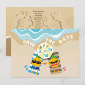 Save the Date spielerische Ananas (Vorne/Hinten)