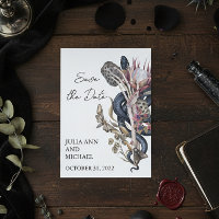 Save the Date Spooky Halloween Floral