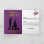 Save the Date (Sprichwörter 18:22) Lila/Gold/Weiß Karte (Innenseite)