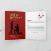 Save the Date (Sprichwörter 18:22) Rot/Gold/Weiß Karte (Innenseite)