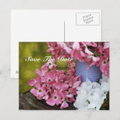 Save the Date Spring Bouquet Ankündigung Postkarte (Vorne/Hinten)